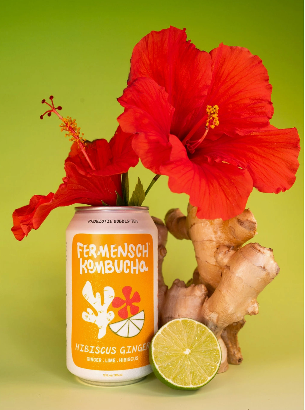 Hibiscus Ginger Kombucha