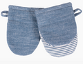 Strada Set of 2 Chambray Mini Mitts - 7"