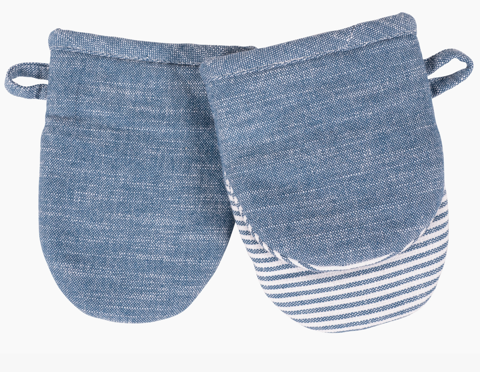 Strada Set of 2 Chambray Mini Mitts - 7"