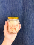 Premium Japanese Pickled Ginger in a glass jar with a gold lid